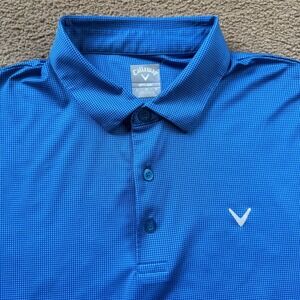 Callaway Opti-Dri Polo Shirt Men's Large Blue Golf Preformance